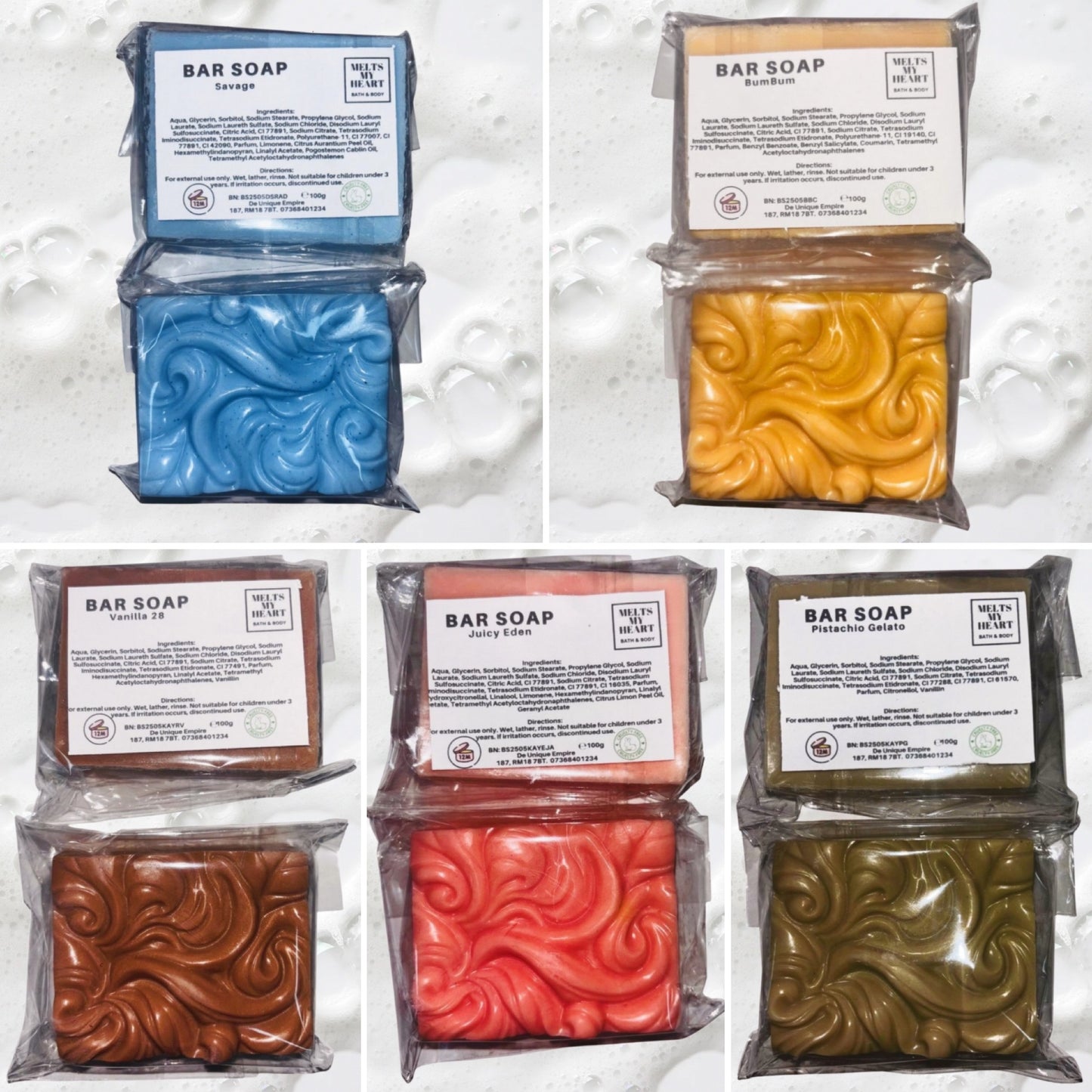 handmade soap bar in popular designer dupe