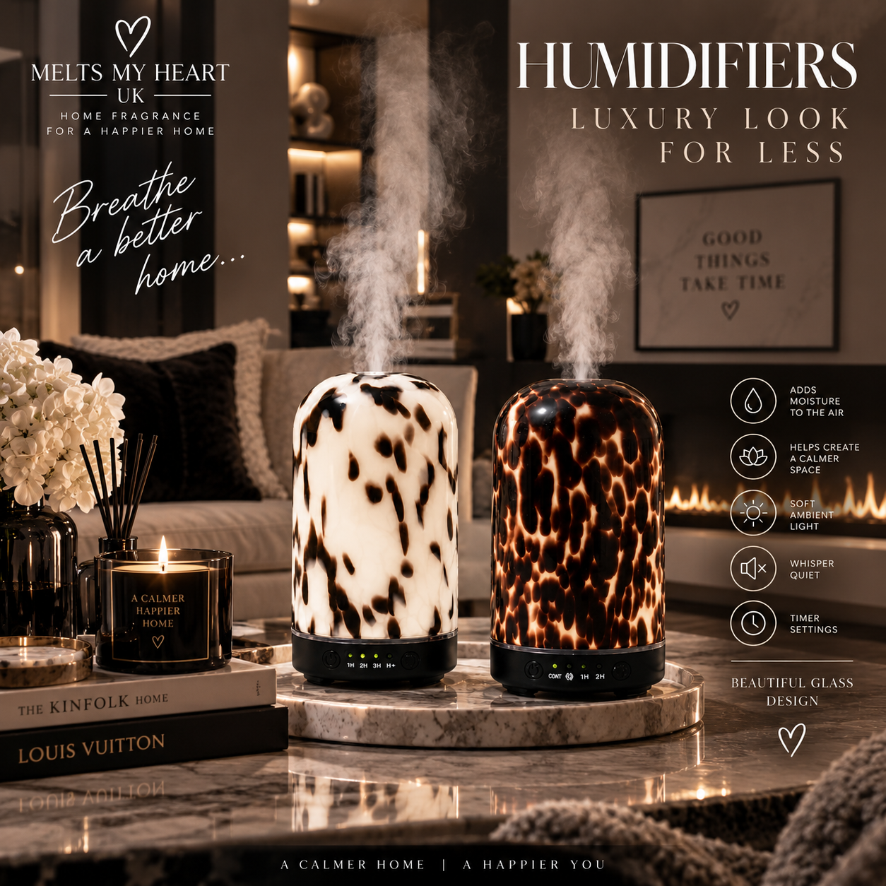 Luxury Glass Colour Changing Humidifier