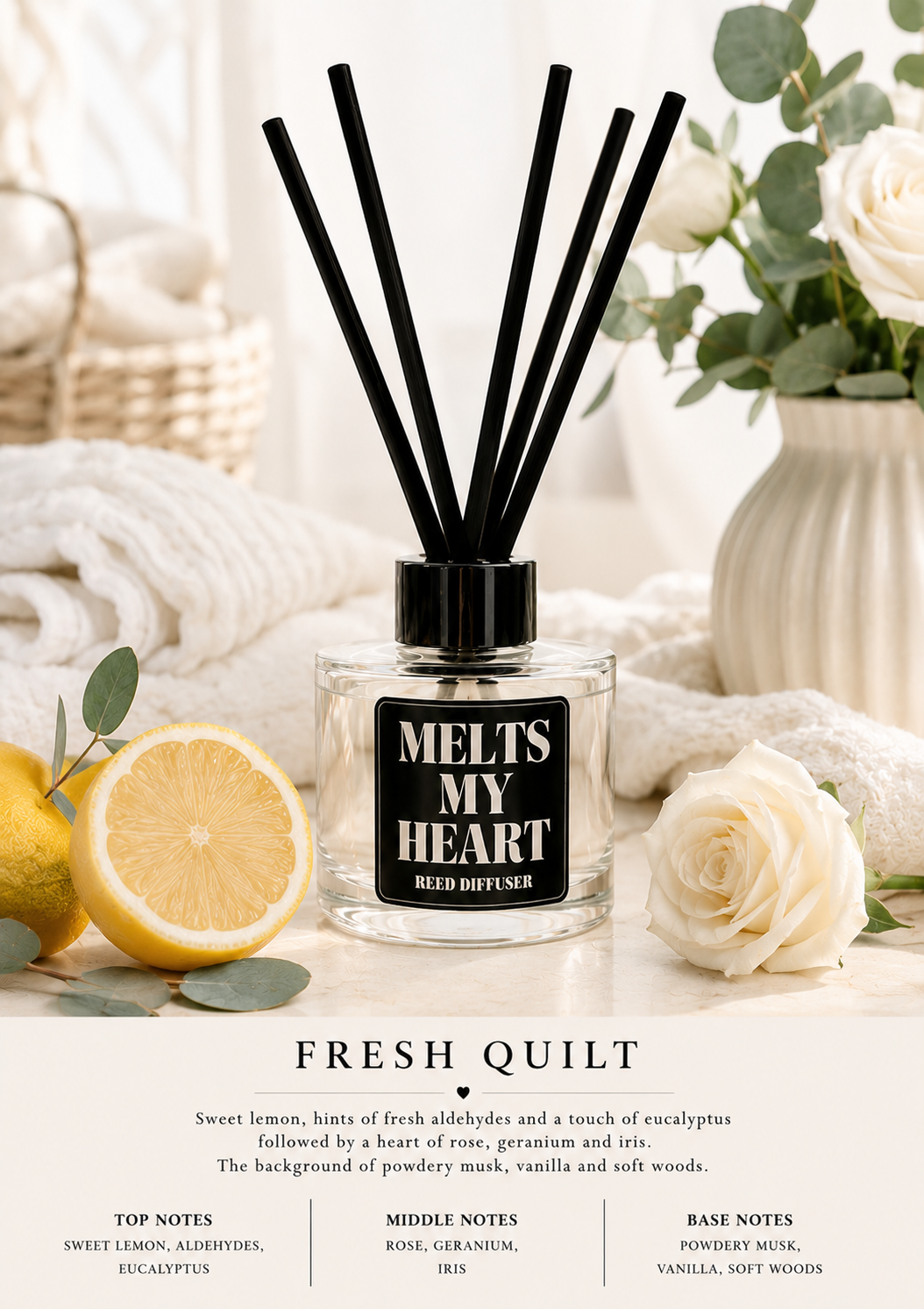 Reed Diffusers & Refills – Long- STRONG Lasting Home Fragrance - Meltsmyheartuk